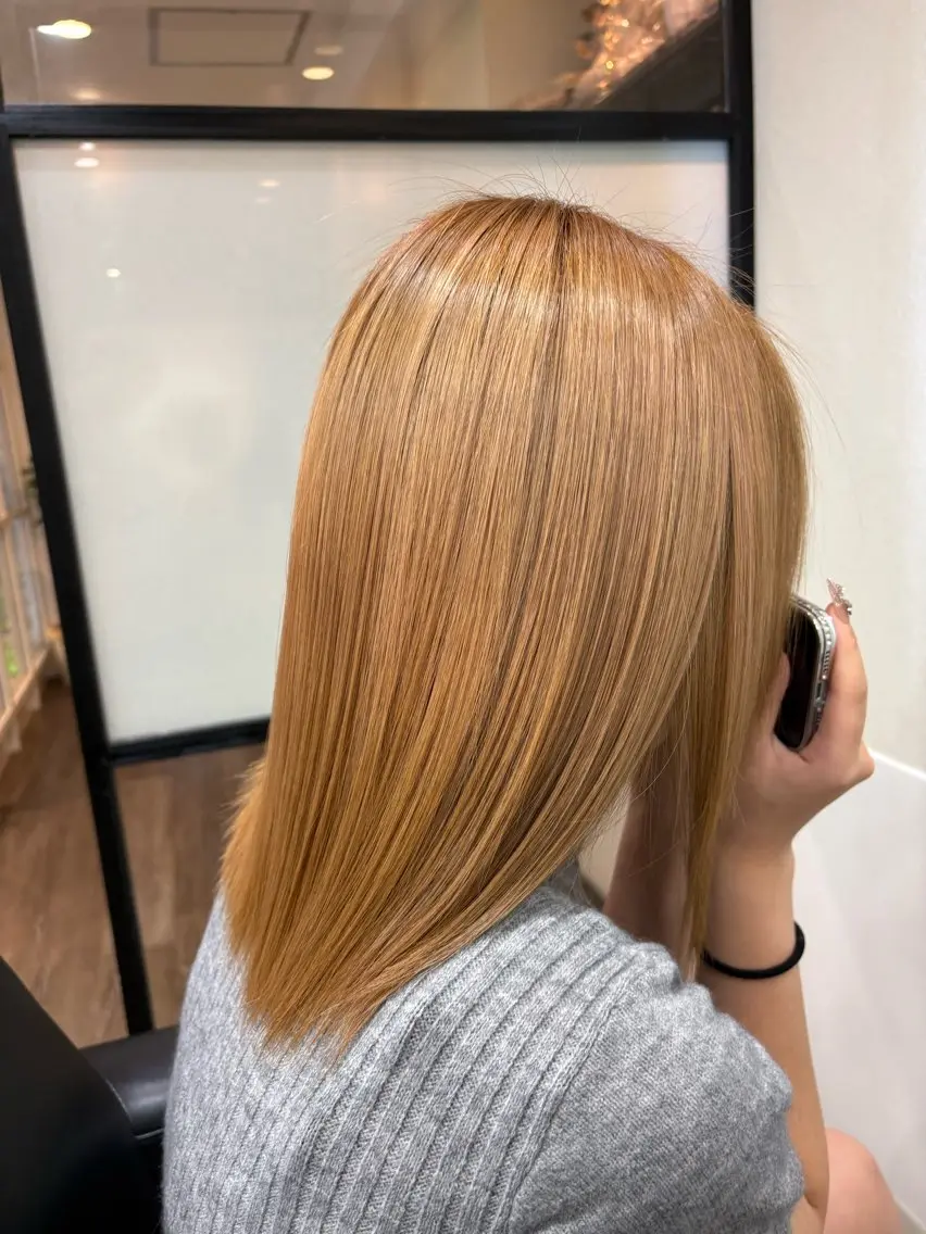 セミロング カラー 辻田 直樹のヘアスタイル
