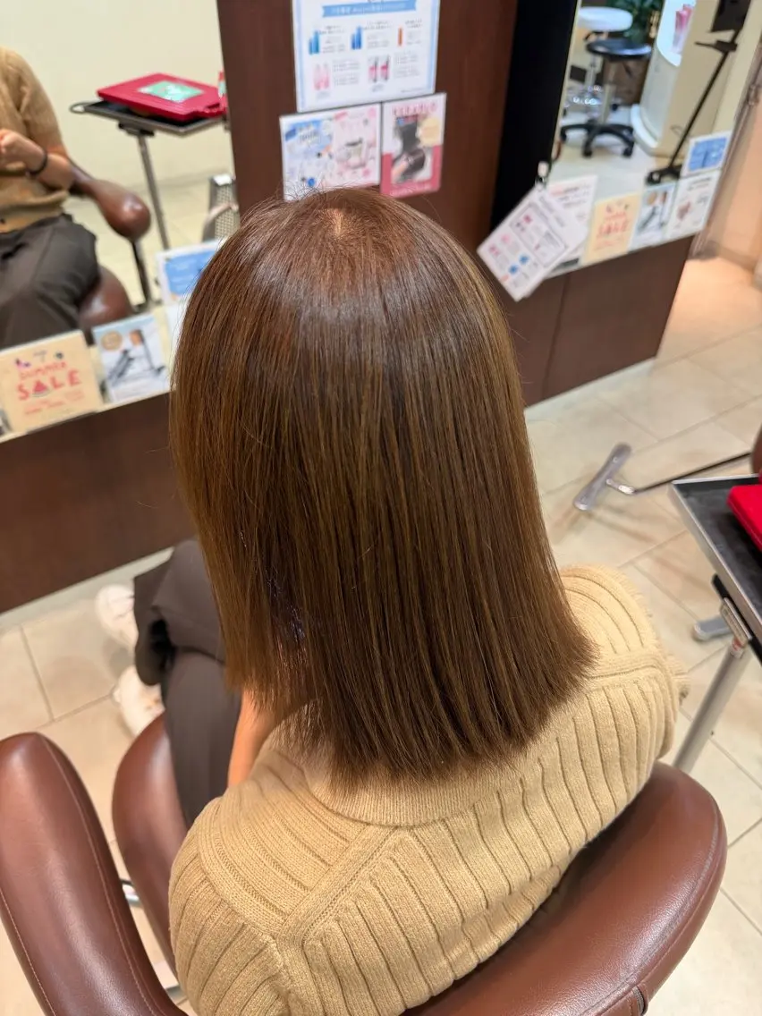 ミディアム ヘアカラー 清水 悠希のヘアスタイル