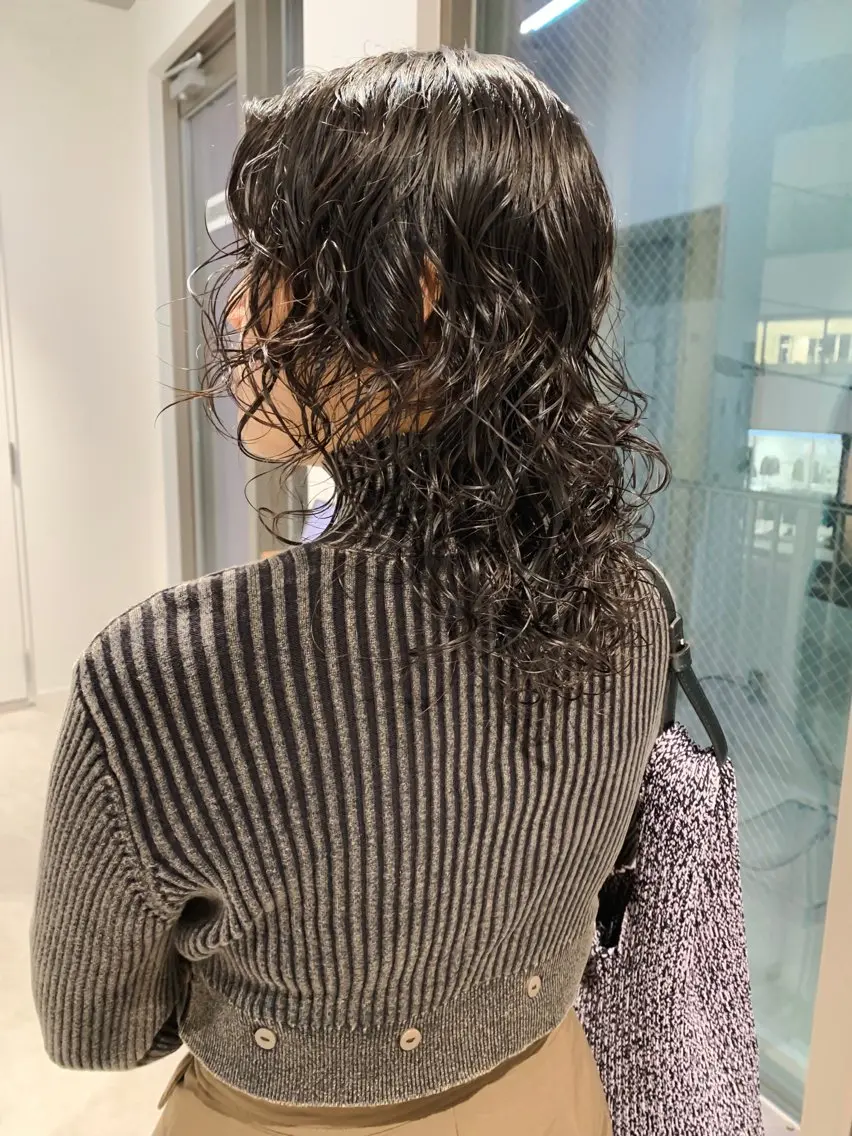 セミロング パーマ セミロングパーマ ウルフカット カット パーマ ✂︎ウルフカット /レイヤーカット✂︎のヘアスタイル