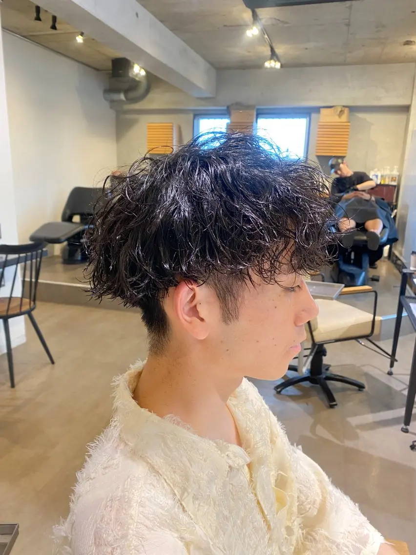 メンズ メンズパーマ ♠️暗髪レイヤー♠️ 中山唯斗のヘアスタイル