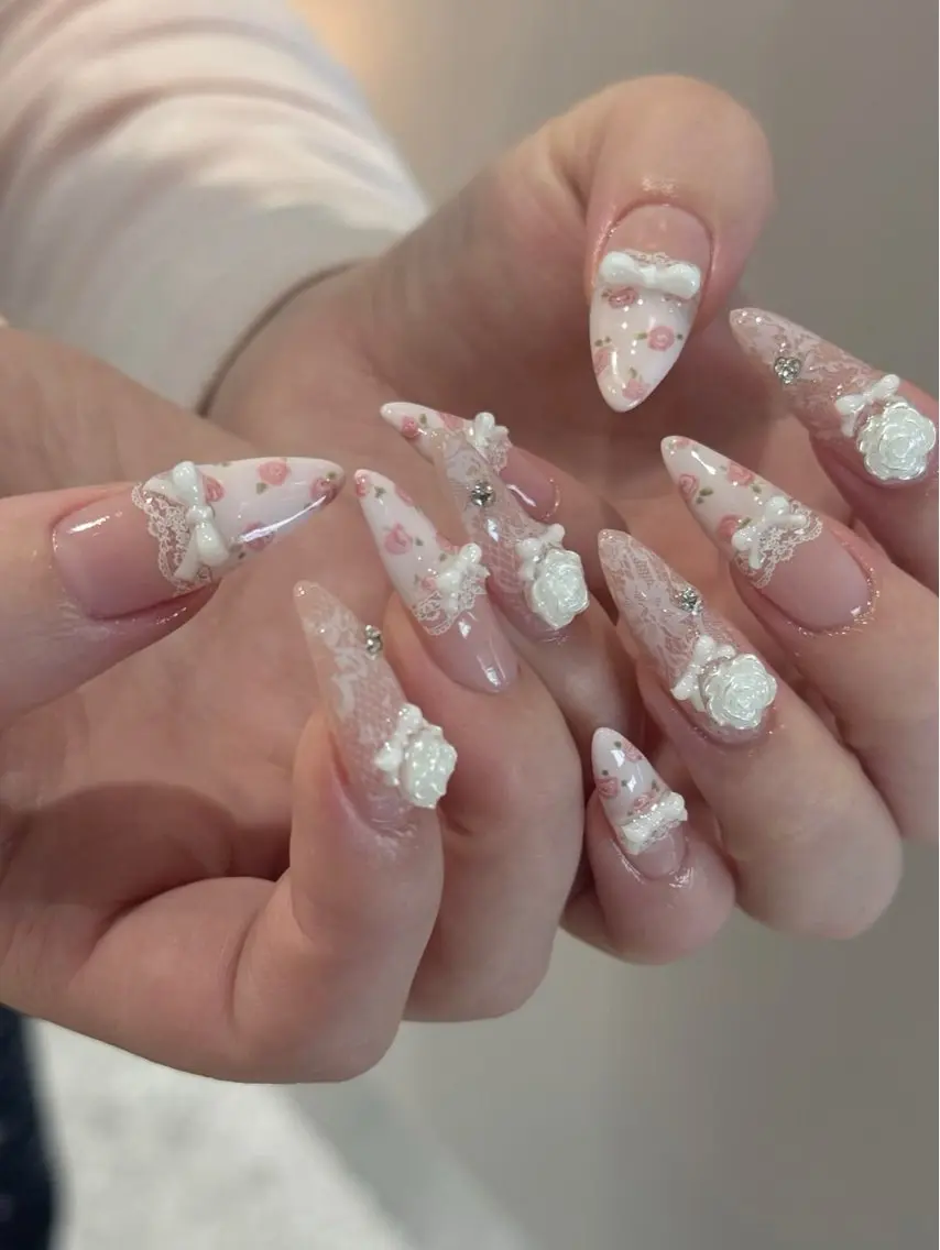 【長さ出し】 持ち込みデザイン🎀パーツ付け補題の写真