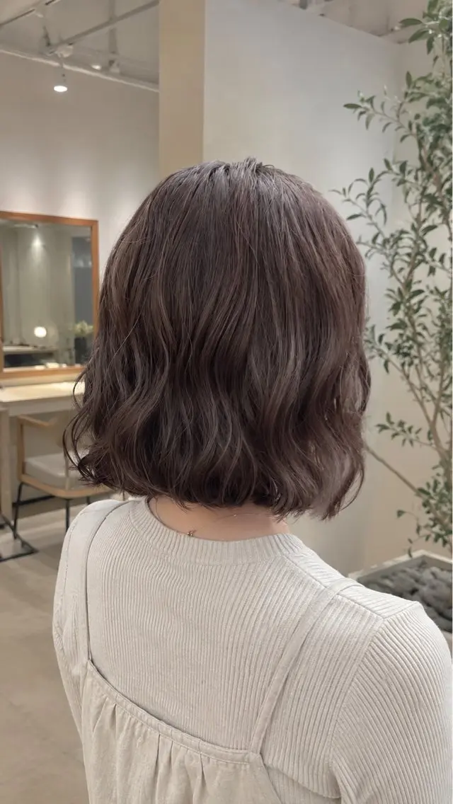 パーマ 【似合わせ特化🌷】 パーマ/ボブ/モカのヘアスタイル