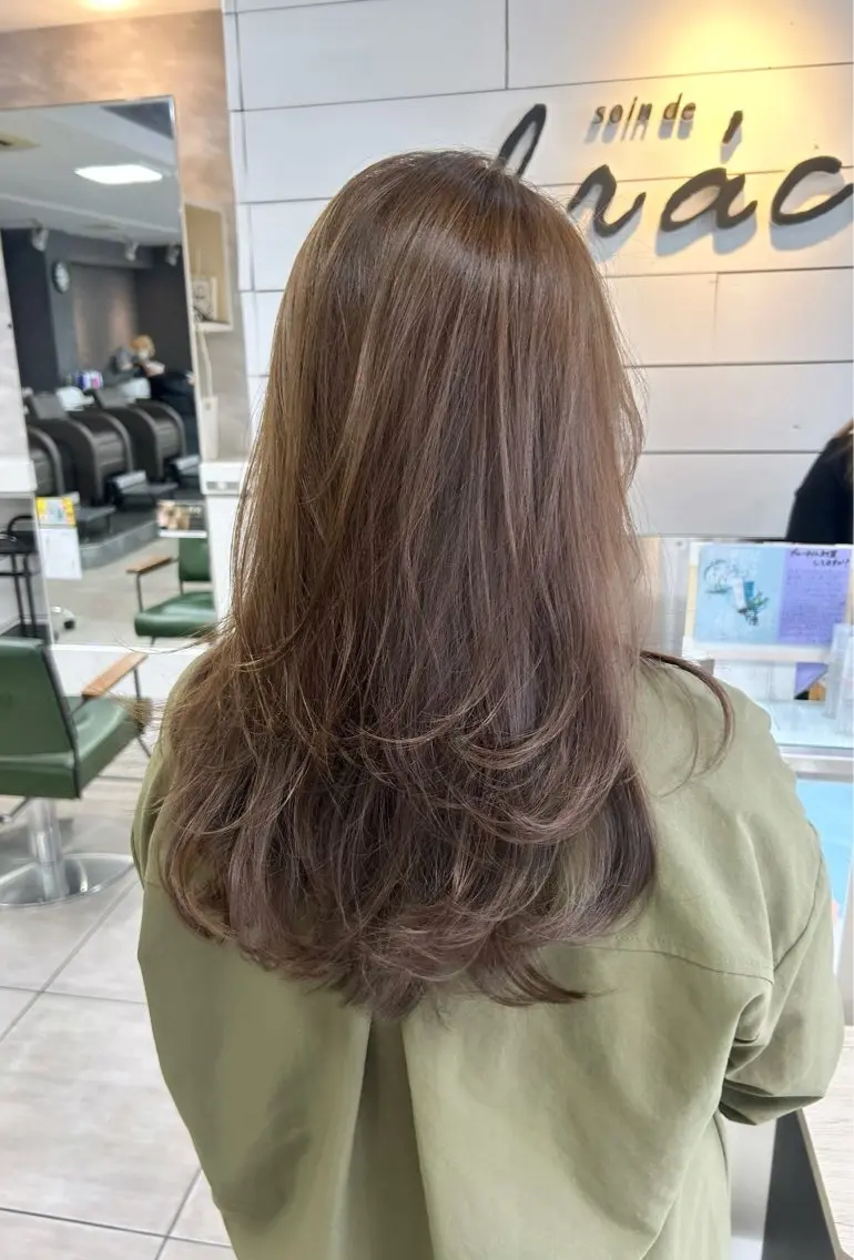 ロング レイヤーカット ヘアカラー レイヤー/艶髪カラー 森本くるみのヘアスタイル