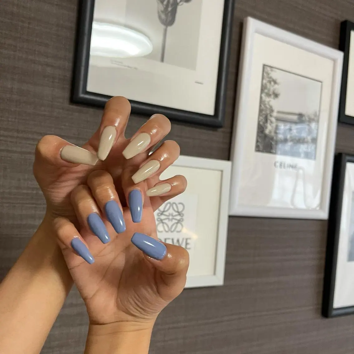ネイル アートネイル ブラウン フットネイル フレンチネイル ジェルネイル Nail Salon ECLAREのネイルデザイン