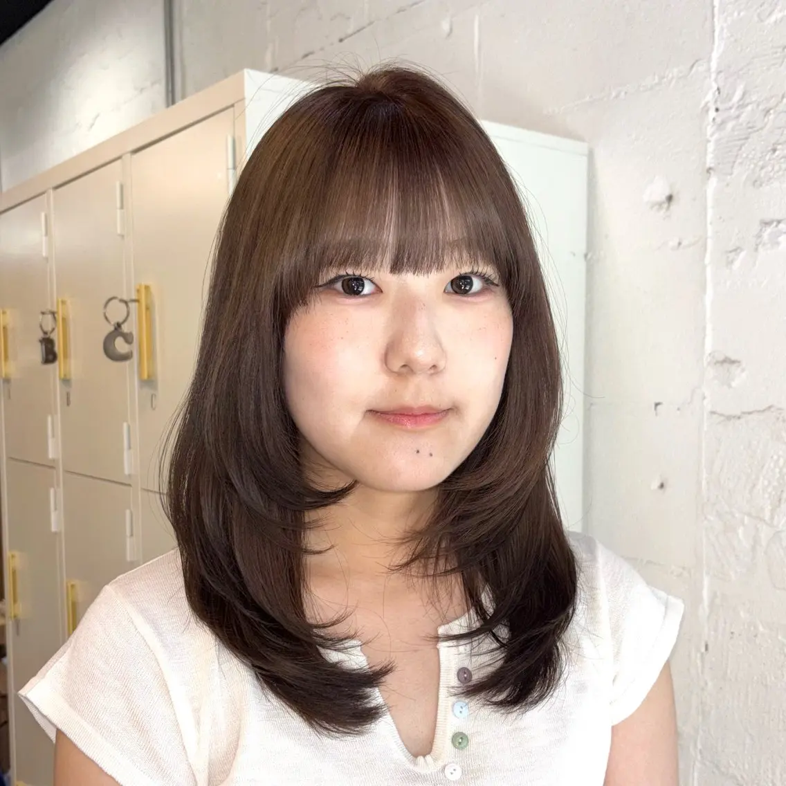 セミロング カラー ヘアカラー トリートメント 🌺盛れる爆ツヤ カラー🌺リオのヘアスタイル