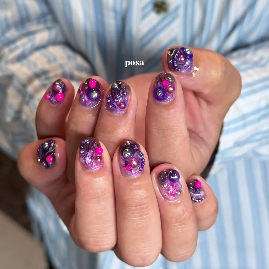 ネイル シンプルネイル ハンドネイル posa nail モエミのネイルデザイン
