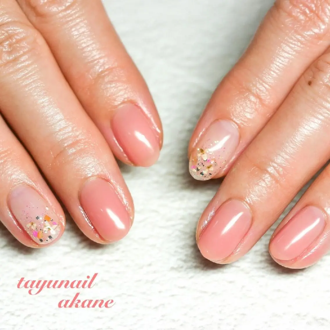 ネイル アートネイル ブルー ジェルネイル パラジェル ピンク ネイルサロン 【たゆnail】のネイルデザイン