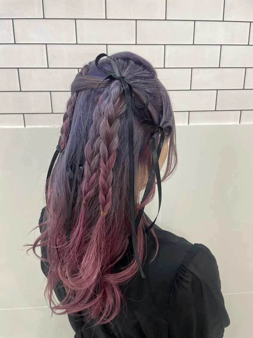 ロング カラー ヘアアレンジ 🫧TRUTH 上本真永🫧のヘアスタイル
