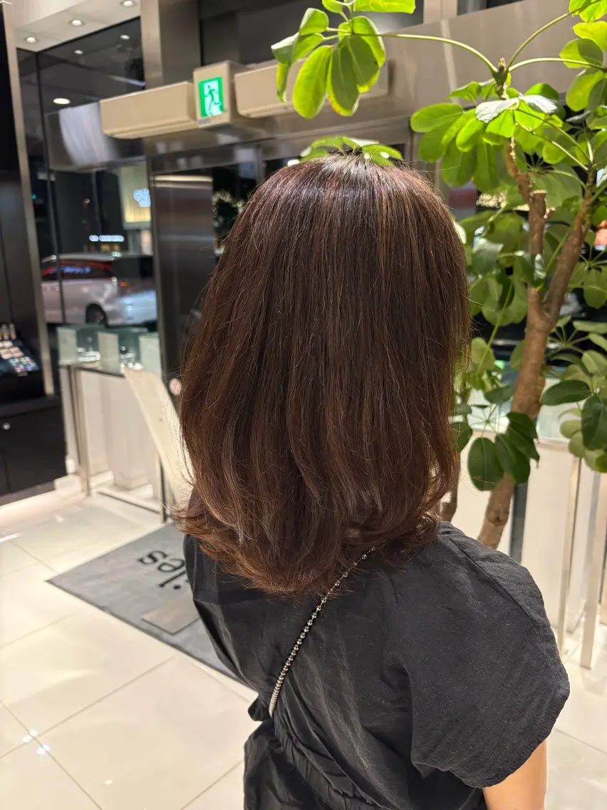 ミディアム 丸山 美優のヘアスタイル