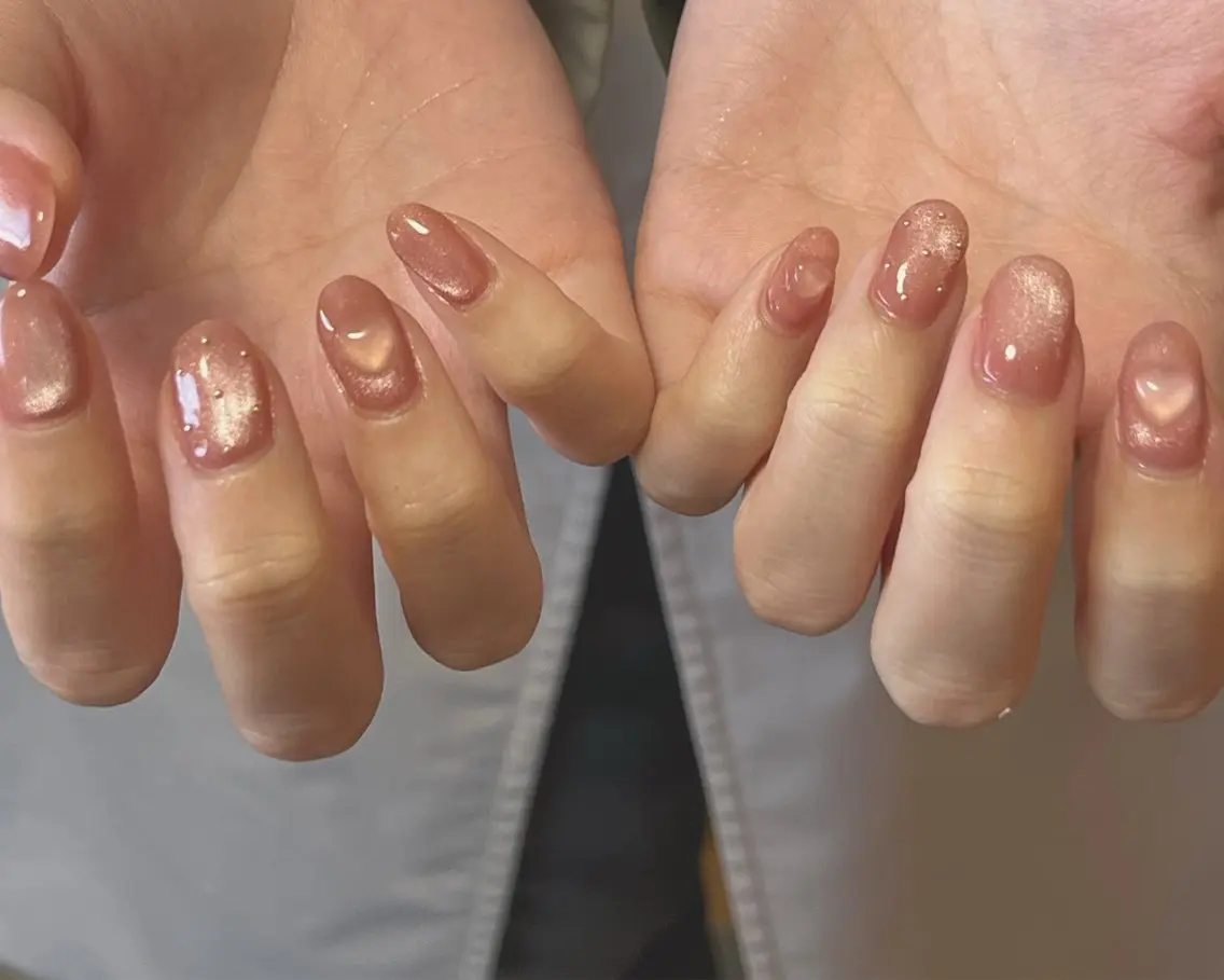 ネイル ジェルネイル キラキラネイル マグネットネイル ニュアンスネイル オフィスネイル ハンドネイル tamu nail 金町のネイルデザイン