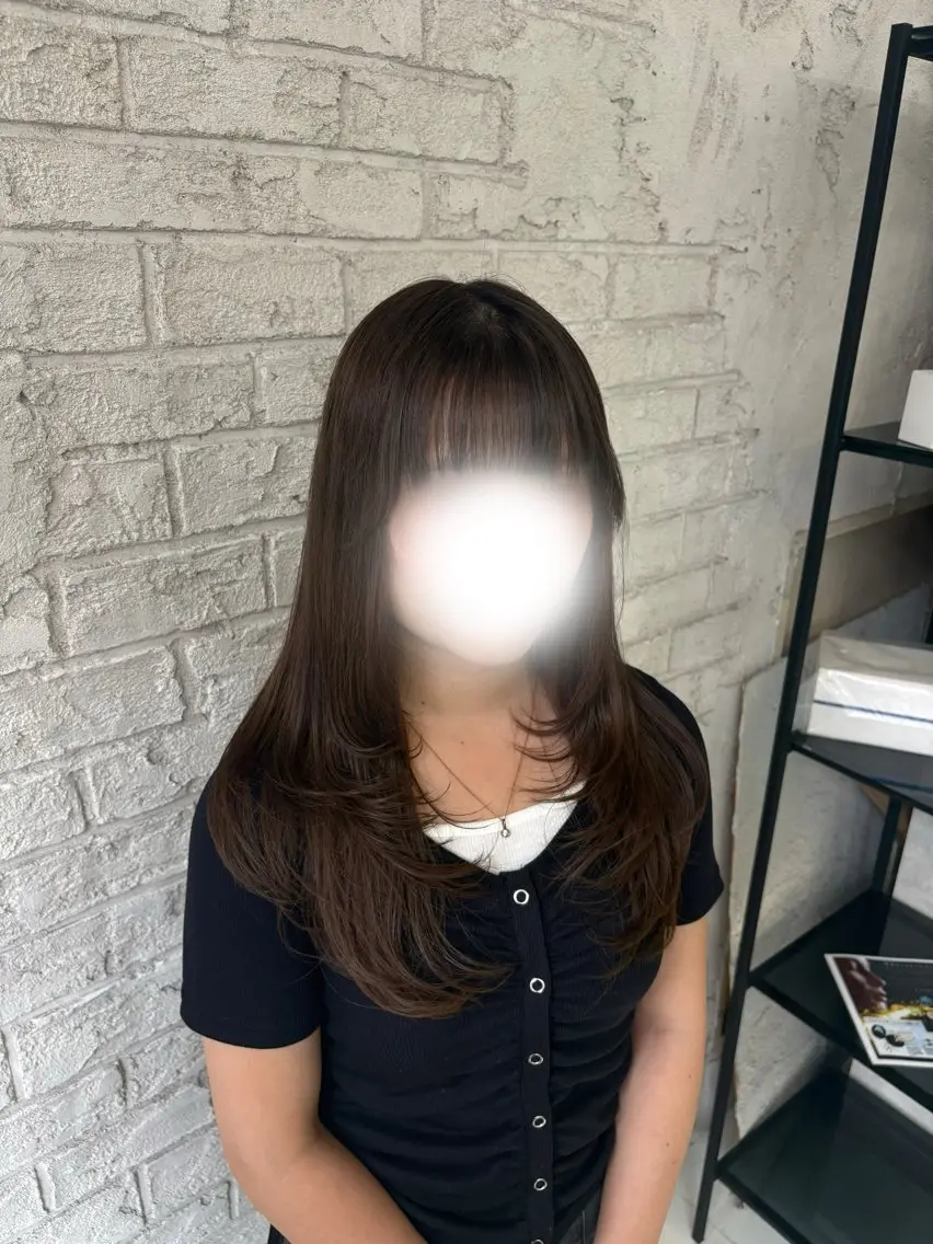 ロング カット ヘアカラー トリートメント 韓国ヘア/ブリーチ 🩶Momo🩶のヘアスタイル