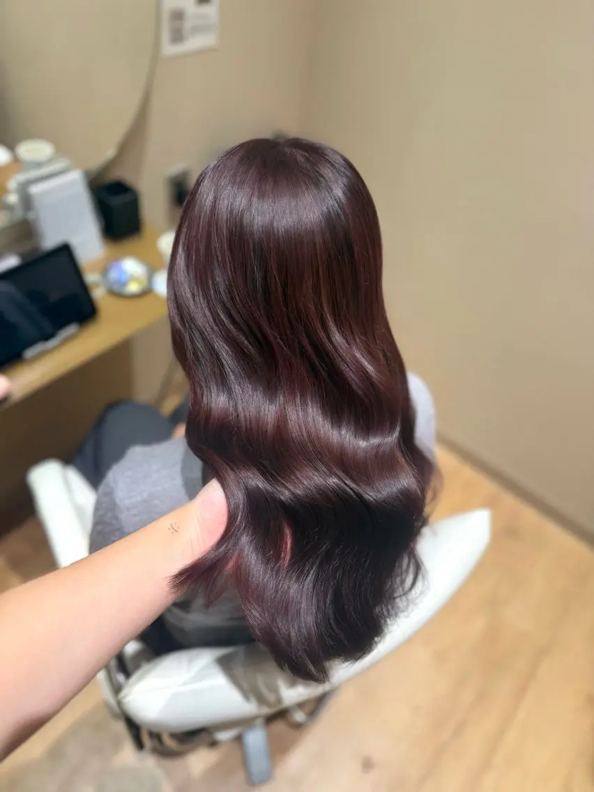 セミロング ピンクラベンダー カット ヘアカラー トリートメント 岡嶋乃愛/layer cut🌈南船橋のヘアスタイル