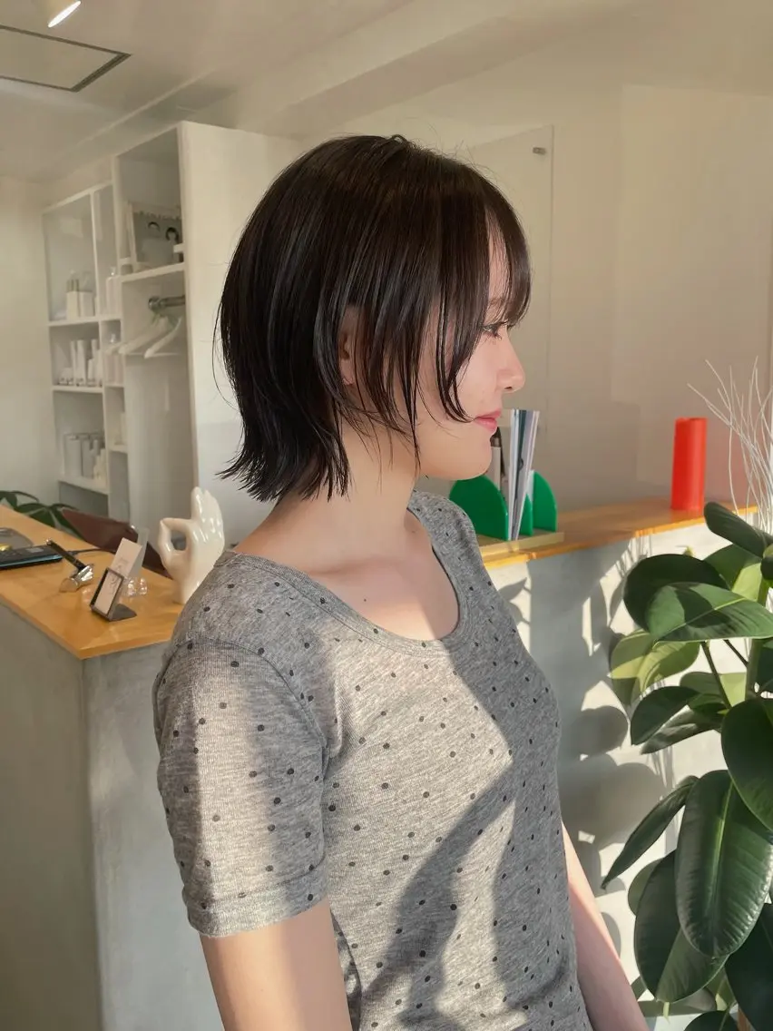 ショート ボブレイヤー ボブ レイヤーカット 前川 瑞希のヘアスタイル