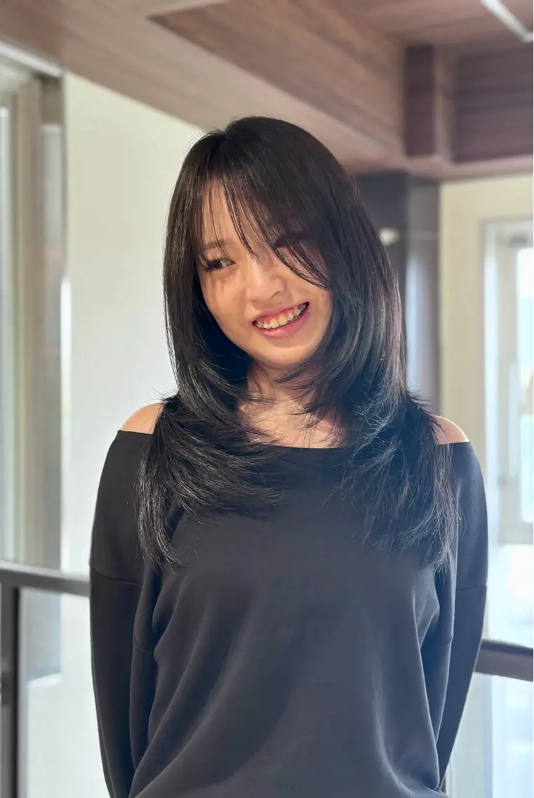 ロング カット ハッシュ・レイヤー ×髪質改善/松島大己のヘアスタイル