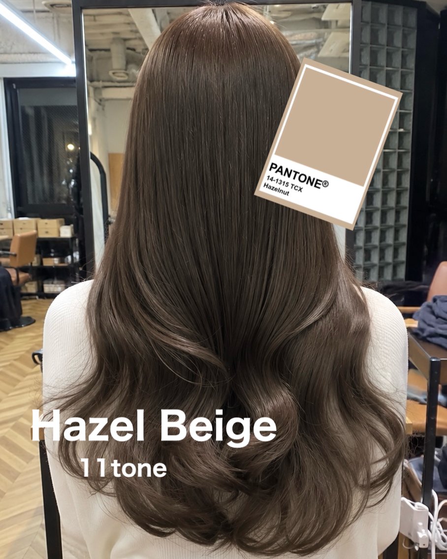 カラー ヘアカラー トリートメント ヘアセット 髪質改善/透明感/ ベージュ/はるのヘアスタイル