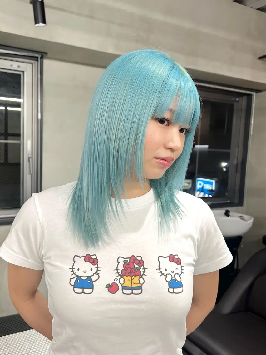 ロング カラー アッシュ ベージュカラー ブリーチ ブロンド ブラウンカラー ブリーチ ハイトーン 特化🌈フジタハルキのヘアスタイル