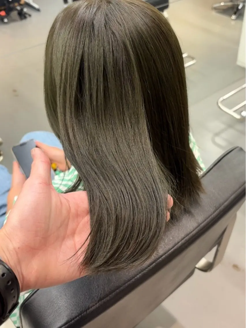 ミディアム カラー カット ヘアカラー トリートメント 村田 りょうやのヘアスタイル