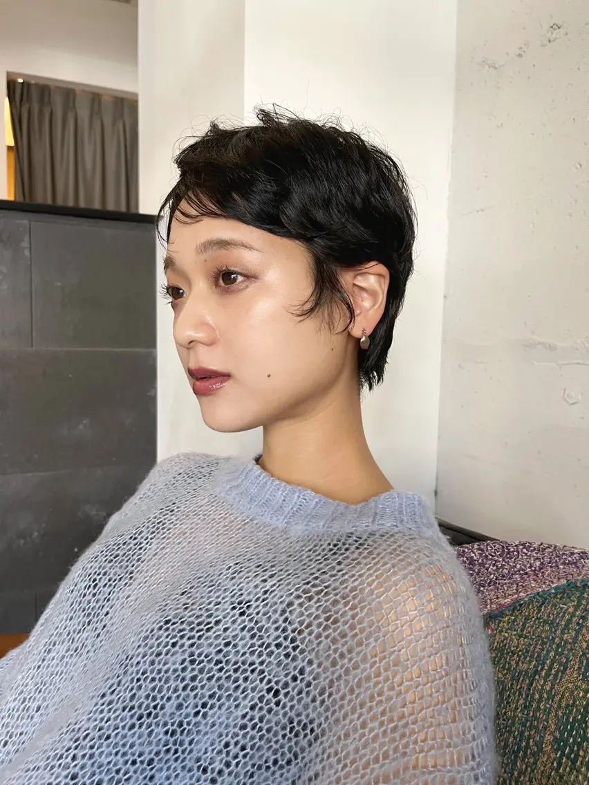 ショート ハンサムショート ベリーショート ショートヘア かわい りほのヘアスタイル