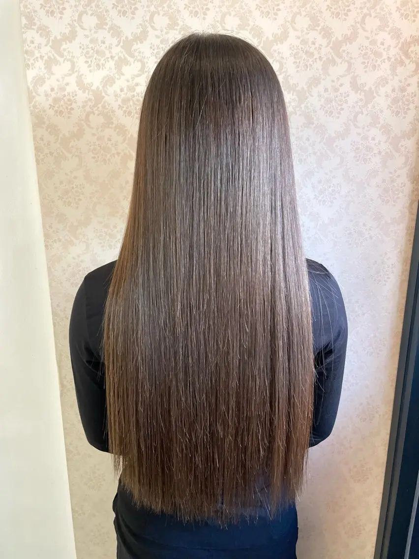ロング 縮毛矯正 ヒヨシ ルナのヘアスタイル