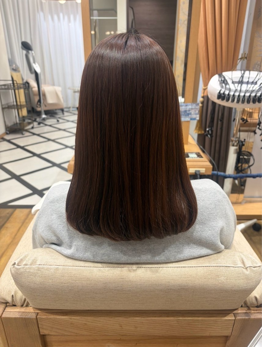 カラー ブラウンカラー ナチュラルブラウン ヘアカラー ⭐︎AVEDA Rui⭐︎のヘアスタイル