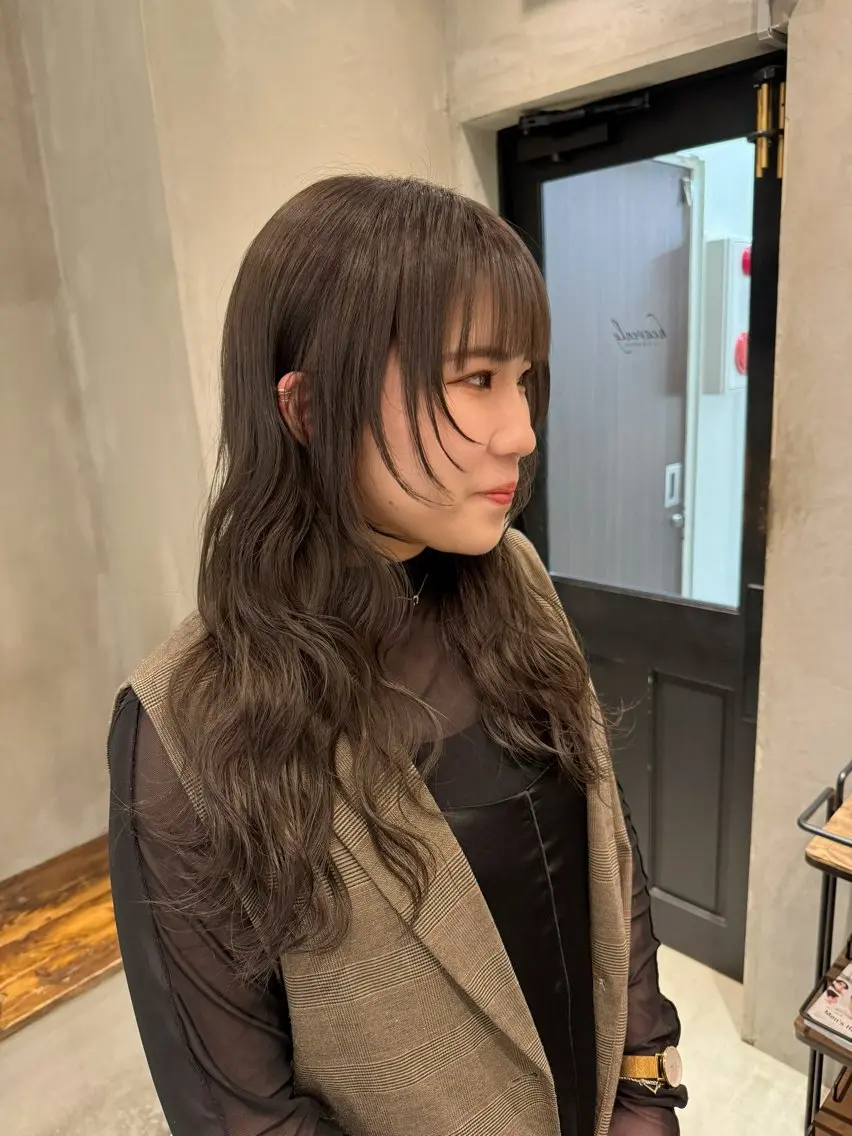 セミロング カット ヘアカラー トリートメント 新宿/顔周りカット +レイヤー=しずく♩のヘアスタイル