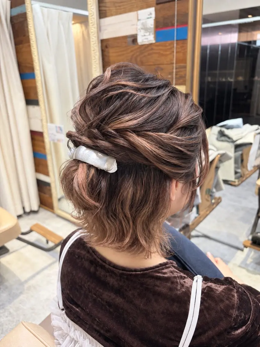 ミディアム ヘアセット かけだ まゆのヘアスタイル