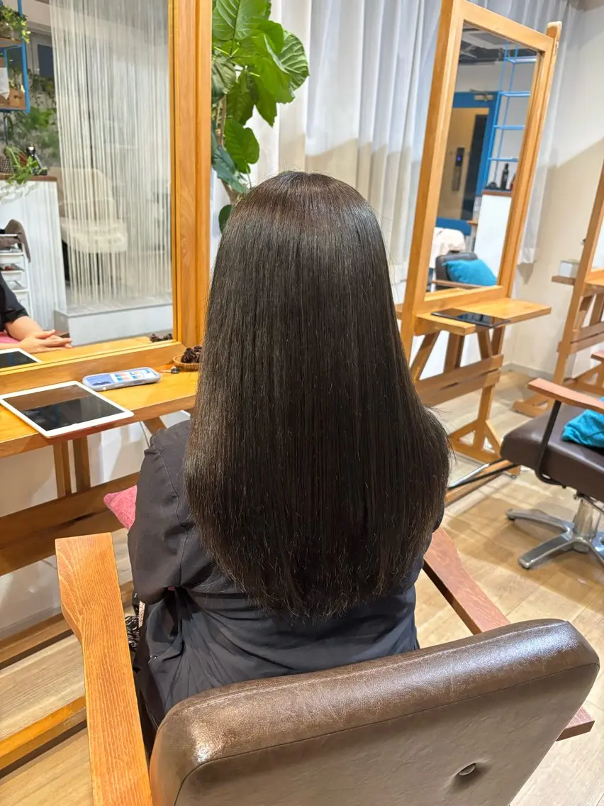 セミロング カラー カット ヘアカラー トリートメント ヘッドスパ RINNO🌷透明感 カラー/髪質改善のヘアスタイル
