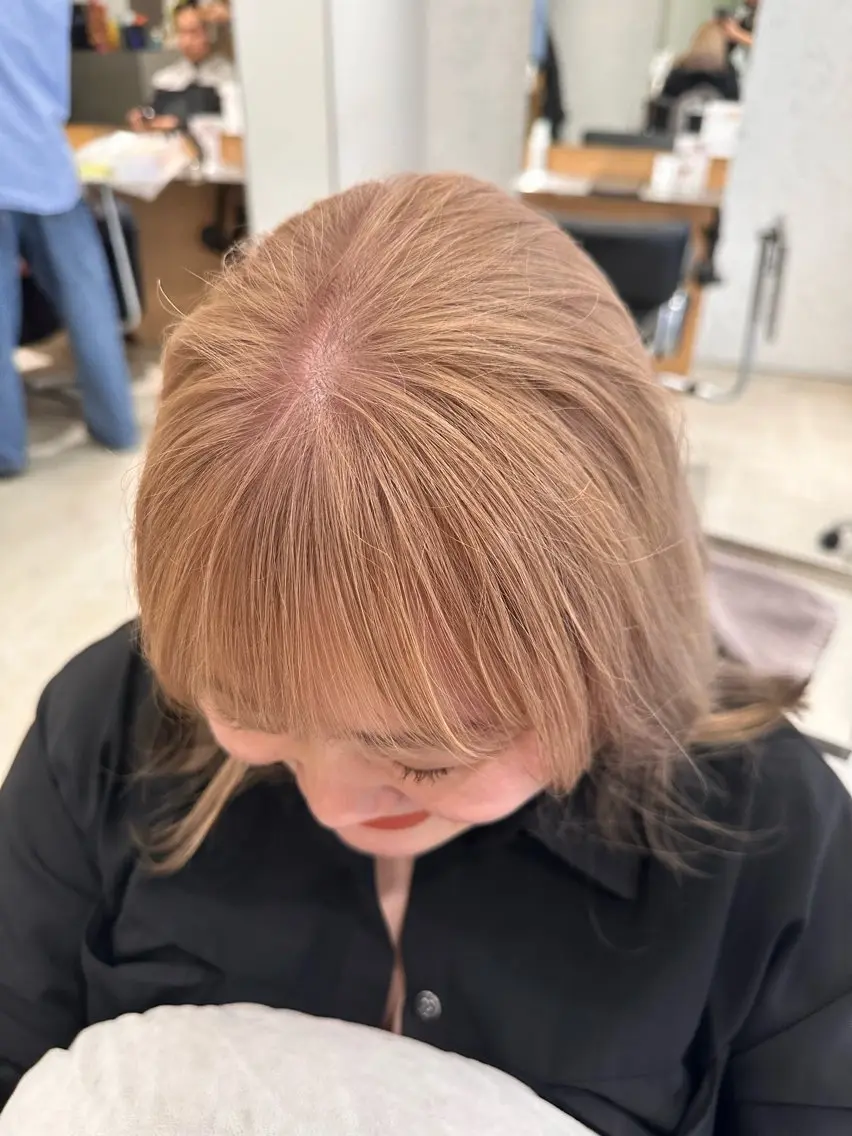 ミディアム ヘアカラー GOAT_茅ヶ崎 キシ サクラのヘアスタイル