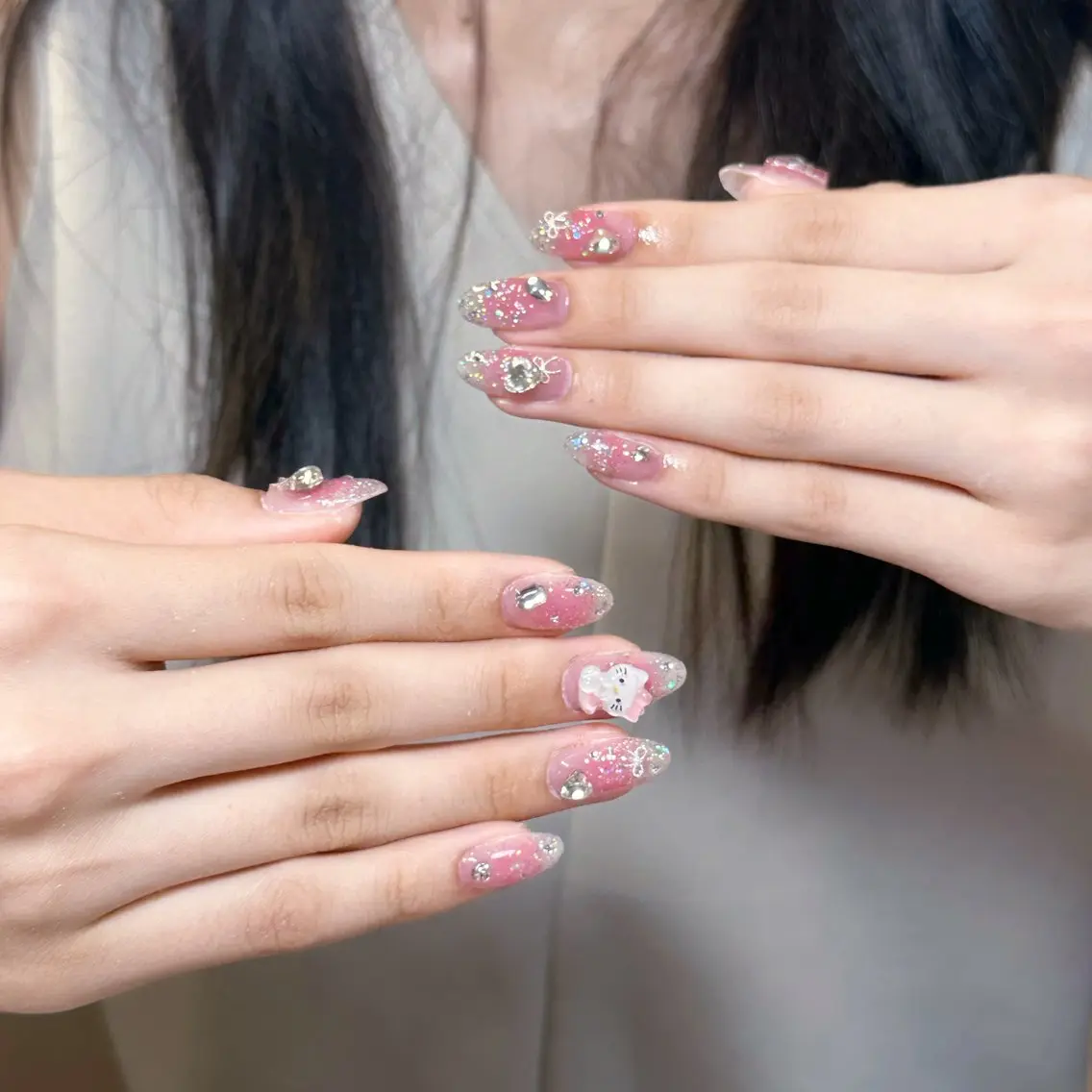 ネイル ハンドネイル 🍄Rina🍄 韓国風ネイルのネイルデザイン
