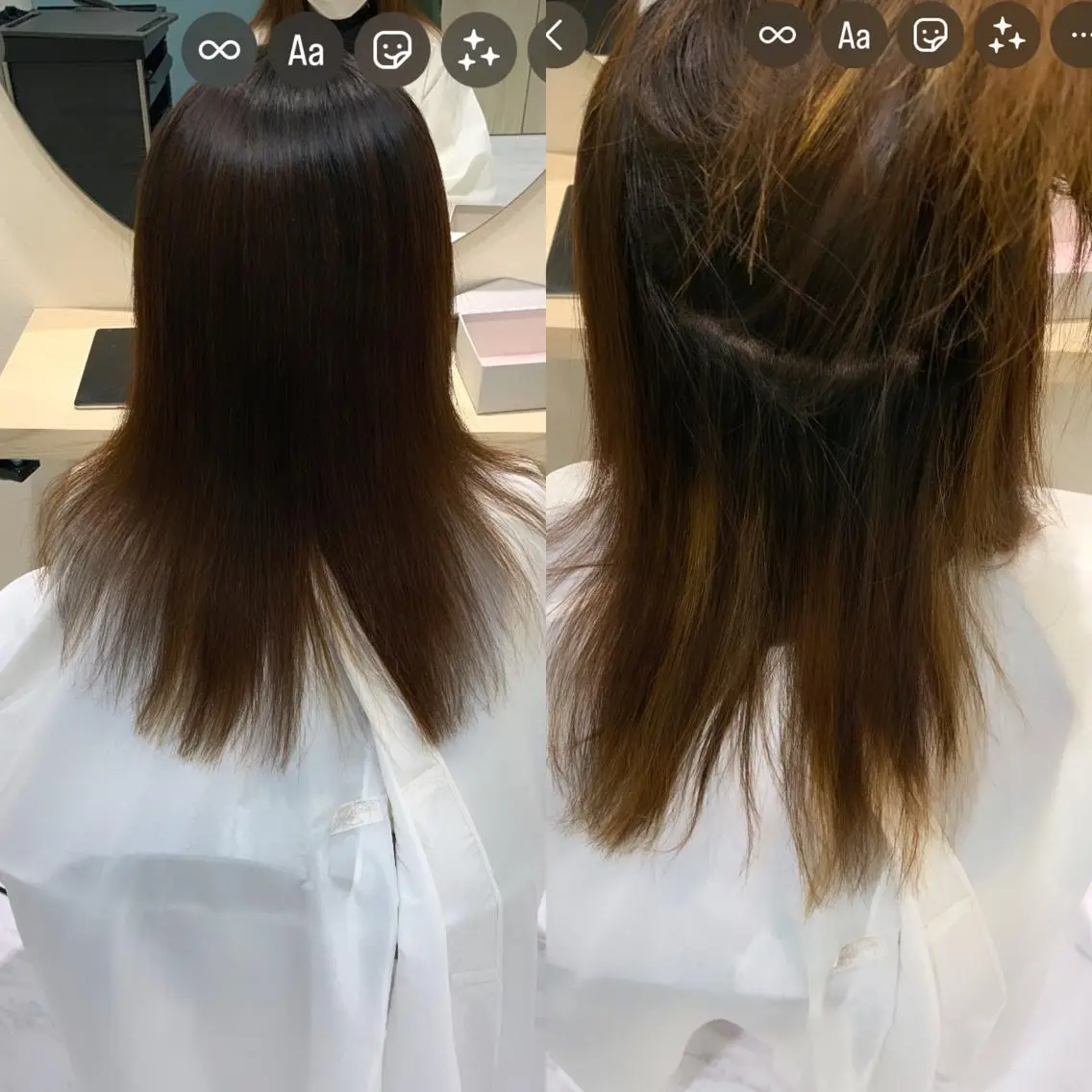 ミディアム カット 縮毛矯正 トリートメント 丹野 圭太のヘアスタイル