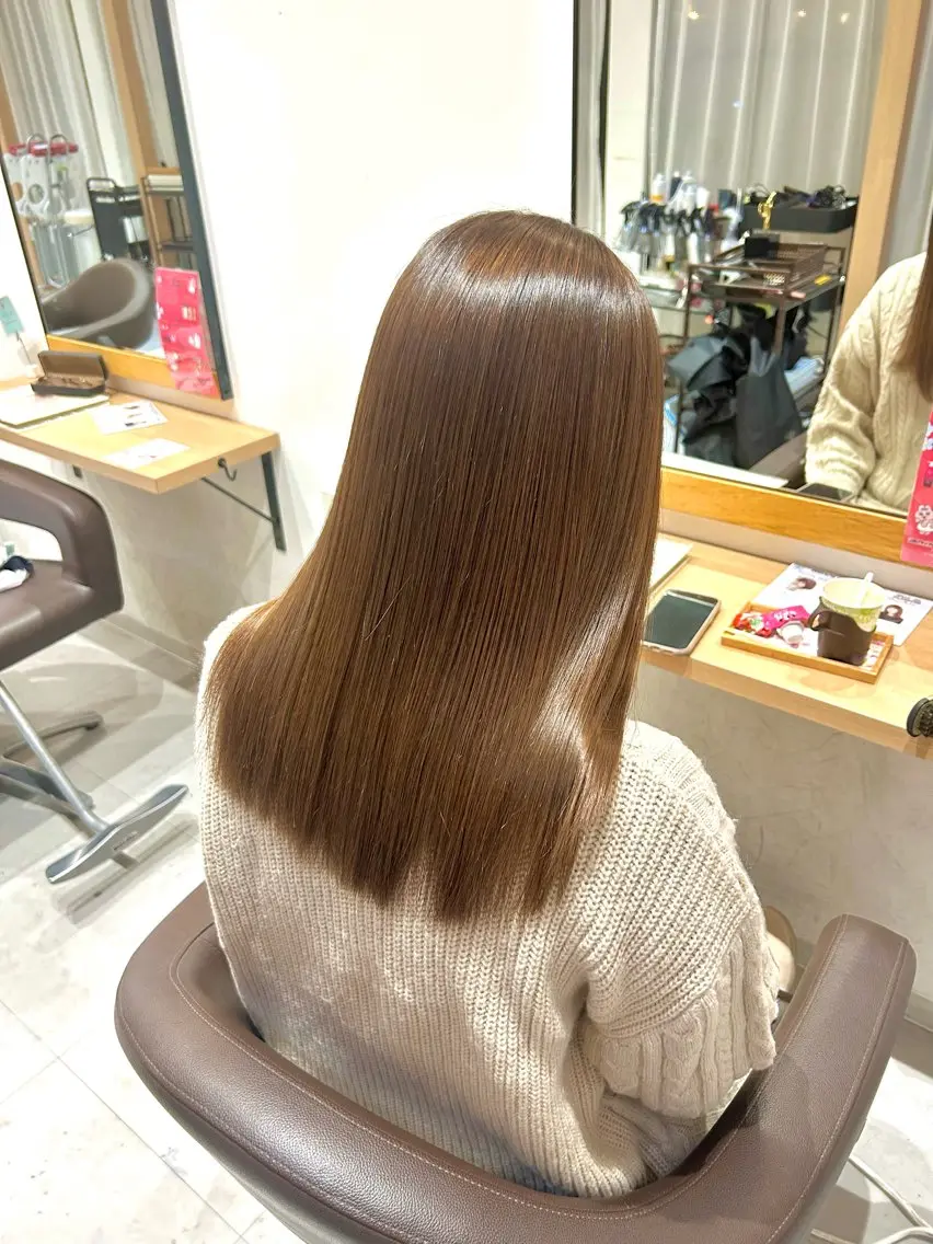 《来店から2回目まで利用可》縮毛矯正したい方【驚きの艶感、柔らかさ★】縮毛矯正+ブロー9900円の写真