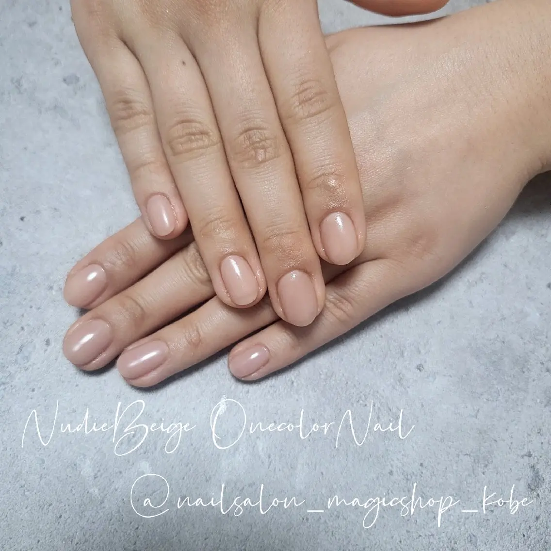 ネイル ジェルネイル ワンカラーネイル ソフトジェル ハンドネイル Nailsalon MagicShopのネイルデザイン