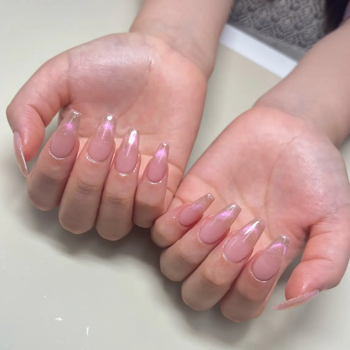 ネイル フレンチネイル グラデーション マグネットネイル Lumiereva nail salonのネイルデザイン