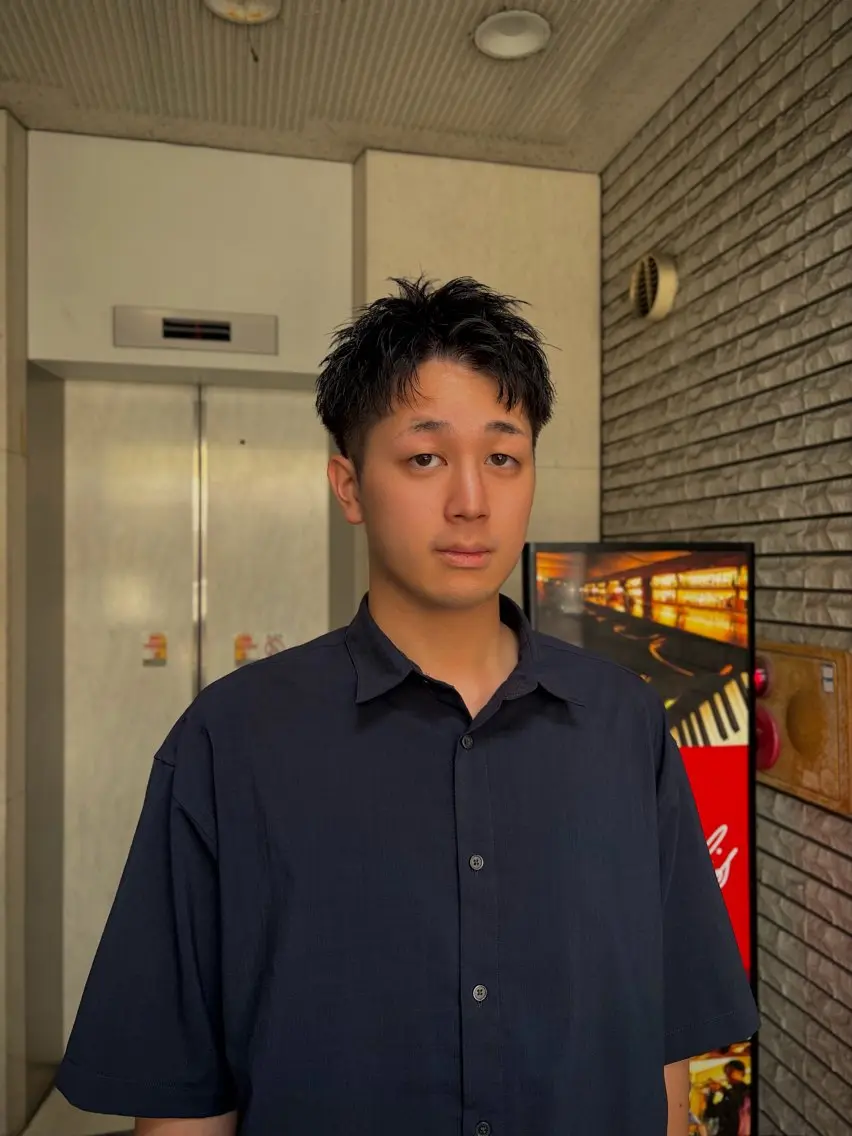 ショート メンズ 学生（メンズ向け） 学生 ショートヘア カット UMM daichi メンズパーマのヘアスタイル