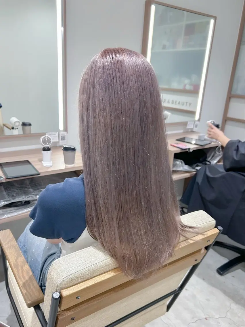 ロング カラー カット ヘアカラー トリートメント 🎀透明感カラー🎀 mikaのヘアスタイル