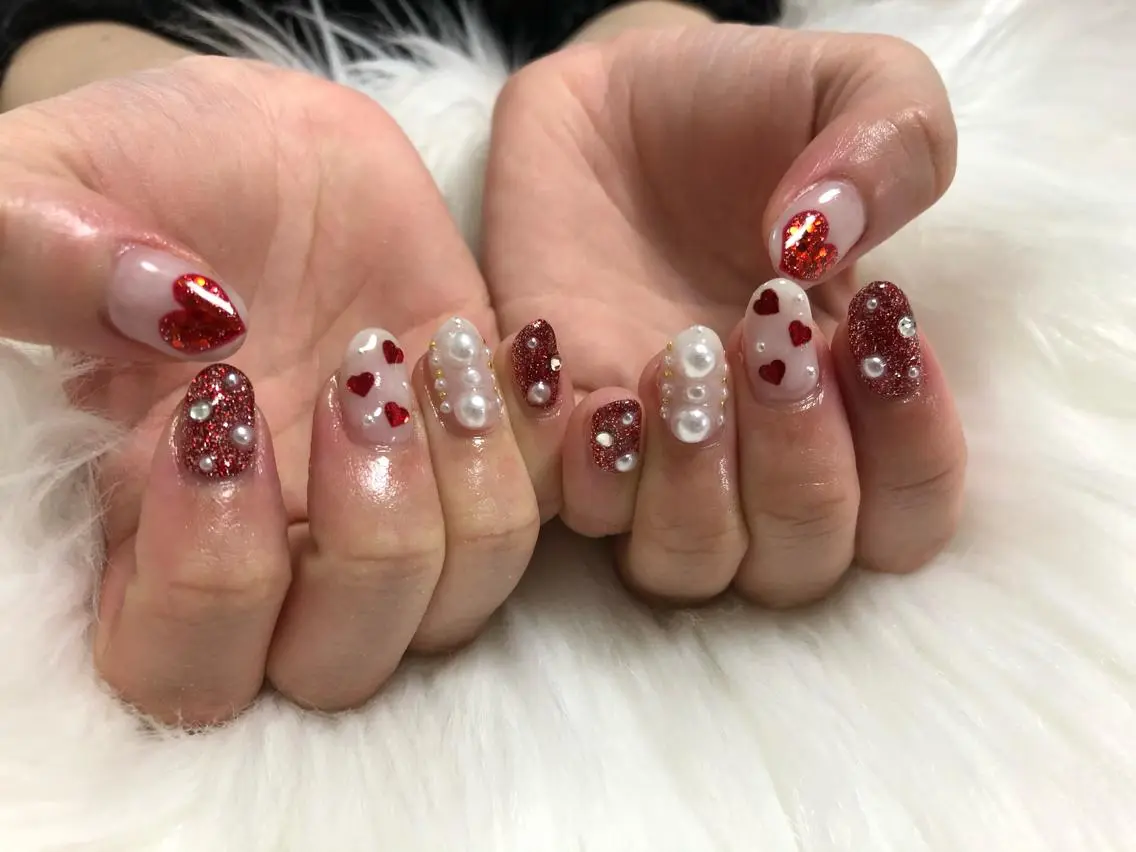ネイル バレンタイン kiki nail &brow二子玉川のネイルデザイン