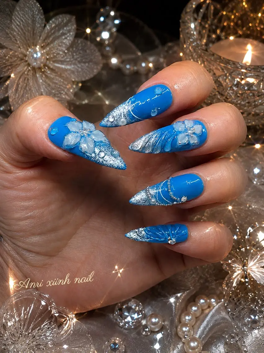 ネイル チークネイル 長さ出し フットネイル ジェルネイル 卒業式 𝓐𝓷𝓻𝓲 XiinhNailのネイルデザイン