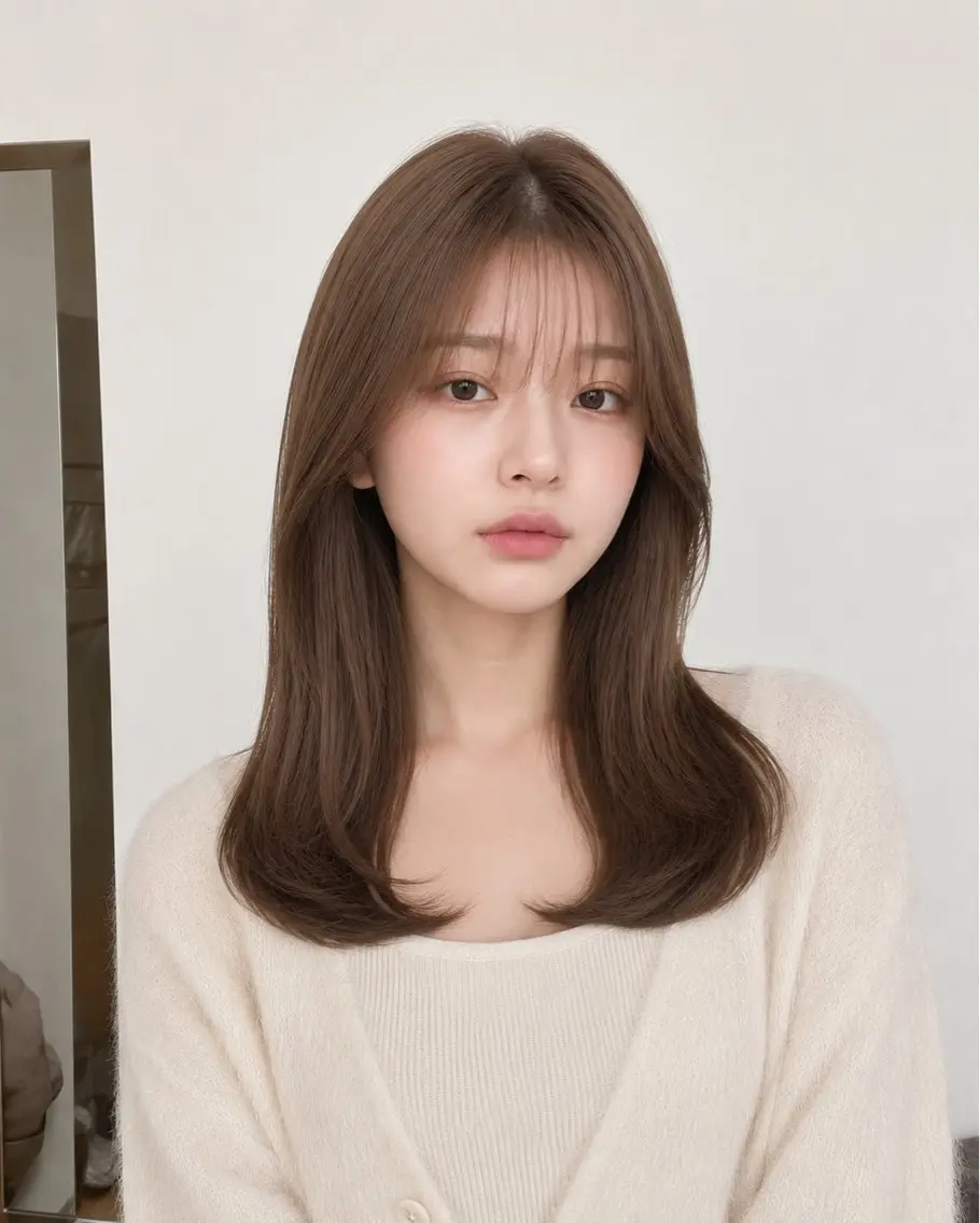 セミロング カット トリートメント ヘッドスパ モテ🤍トレンドヘア /新宿/ワカナのヘアスタイル