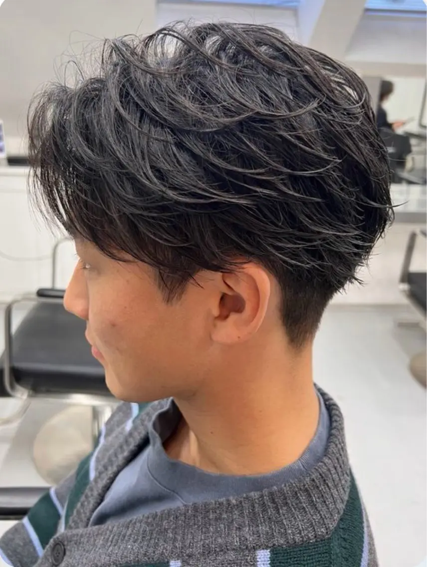メンズカット+ニュアンスパーマの写真