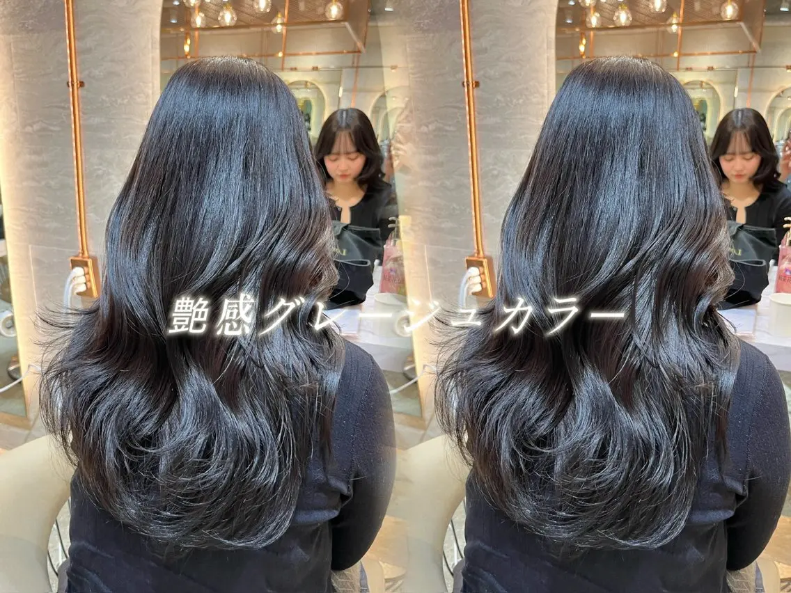 ロング カット ヘアカラー トリートメント 小久保美空/縮毛矯正 ミディアム/レイヤーのヘアスタイル