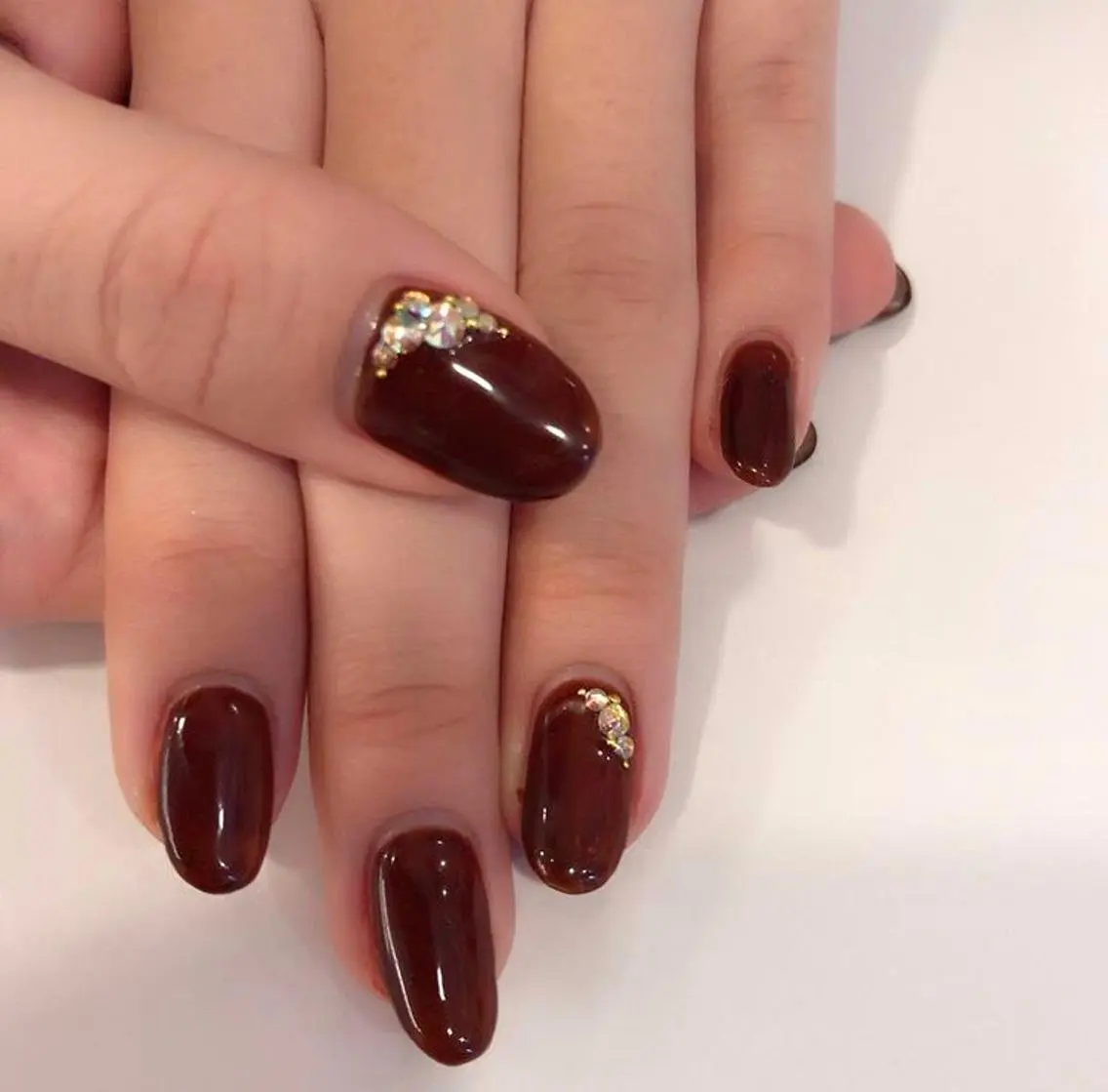 ネイル ワンカラーネイル ストーンネイル NailSalon LiAnのネイルデザイン