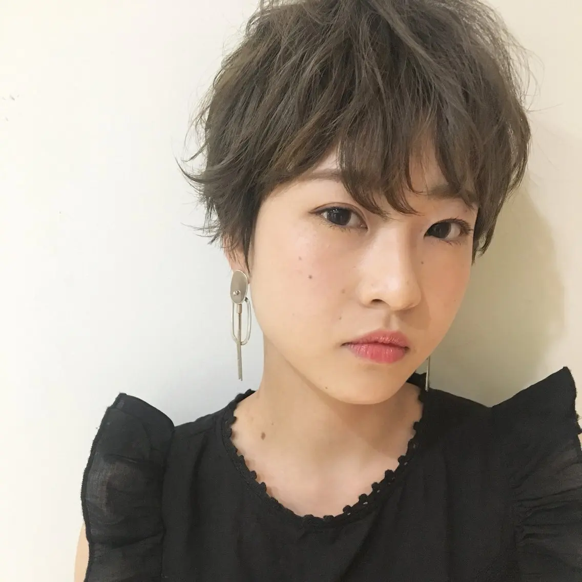 ショート カラー パーマ 水野 恵里加のヘアスタイル