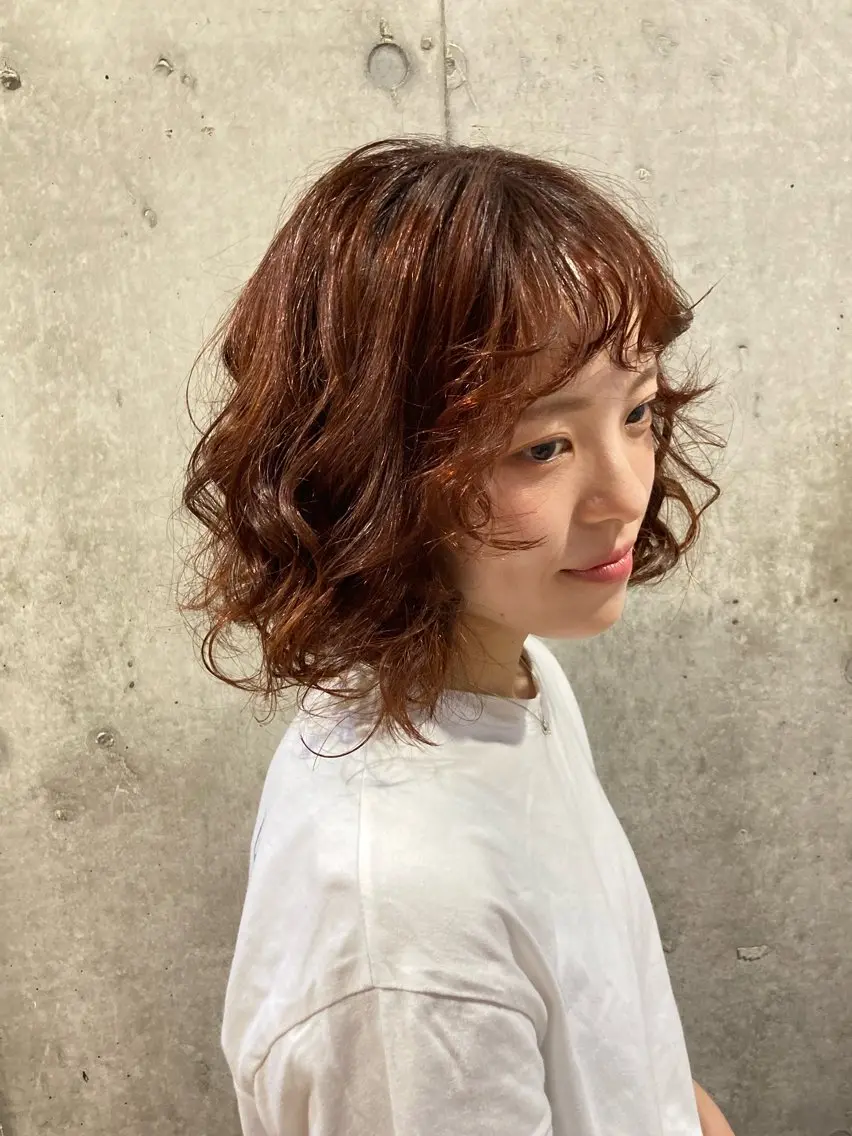 ミディアム パーマ パーマ 横浜美容室/暖色系 michika🌹のヘアスタイル