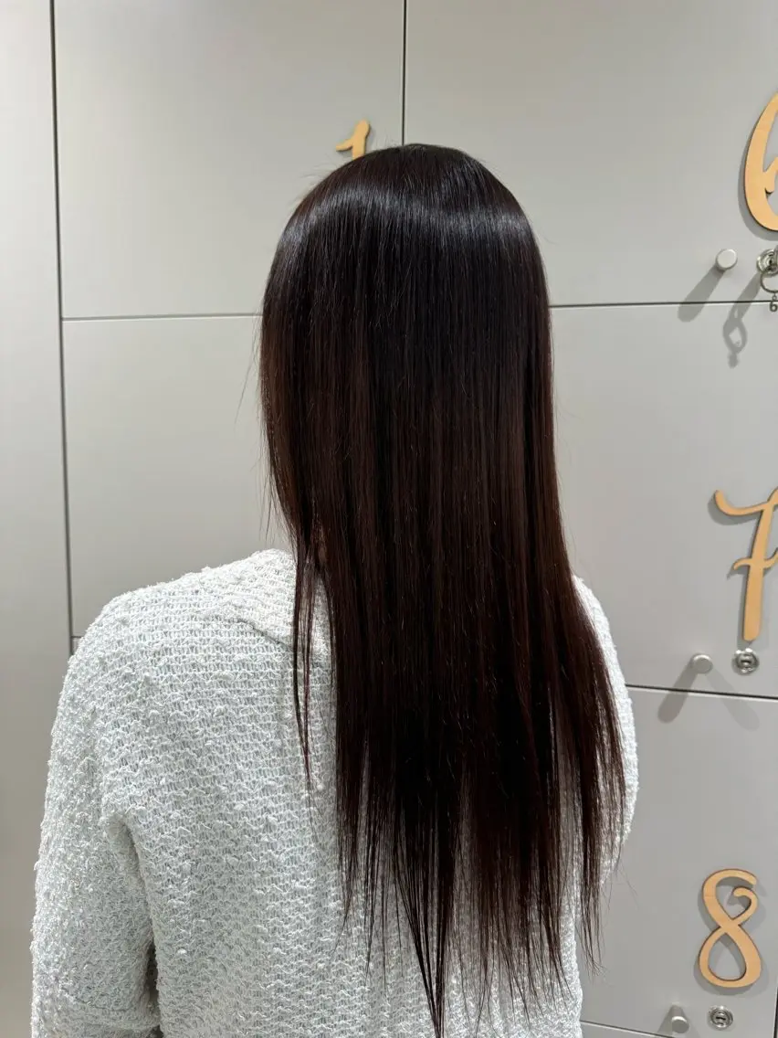 ロング パーマ 縮毛矯正 CRECE💫永尾 胡桃のヘアスタイル