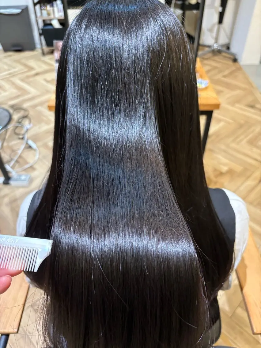 ロング 縮毛矯正 トリートメント 増井 彩乃のヘアスタイル