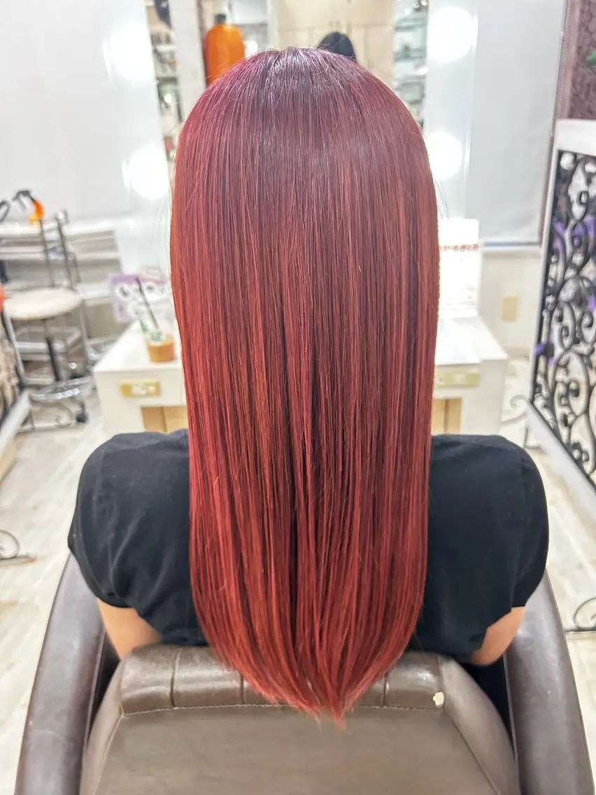セミロング カラー ブリーチ ケアブリーチ ダブルカラー 東恩納 誠のヘアスタイル