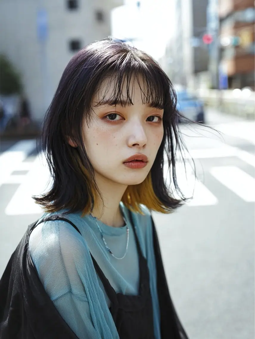 カラー スダユーヤ 💫推しカラーウルフのヘアスタイル
