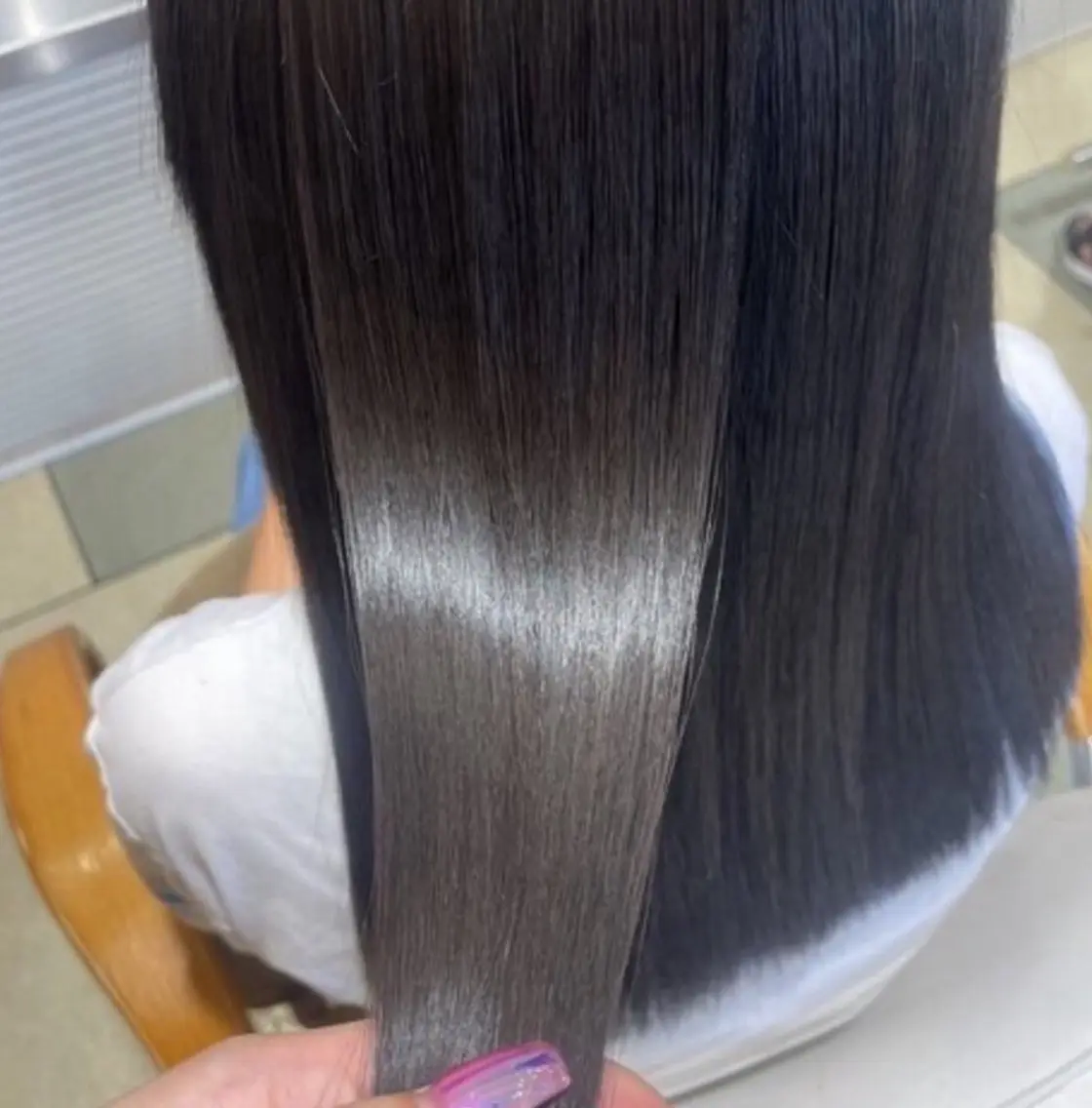 ロング カラー ケアカラー 髪質改善 ロング トリートメント 透明感カラー/ レイヤー/ユウユのヘアスタイル