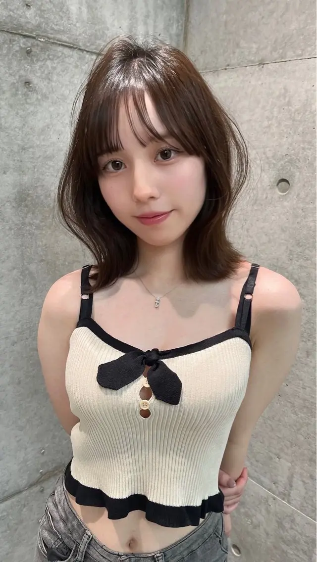 ミディアム カット トリートメント けいし🐬ボブ 美髪縮毛矯正のヘアスタイル