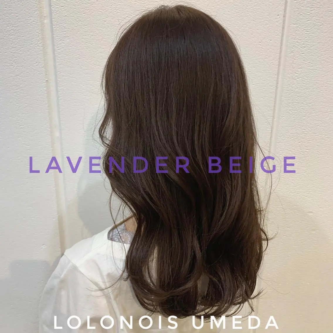 ロング カラー ベージュカラー ラベンダーカラー ラベンダーベージュ Lolonois梅田 /Okazaki:)のヘアスタイル